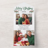 Kalligrafie Foto Green All in one Christmas Card All In One Einladung (Innen Boden)