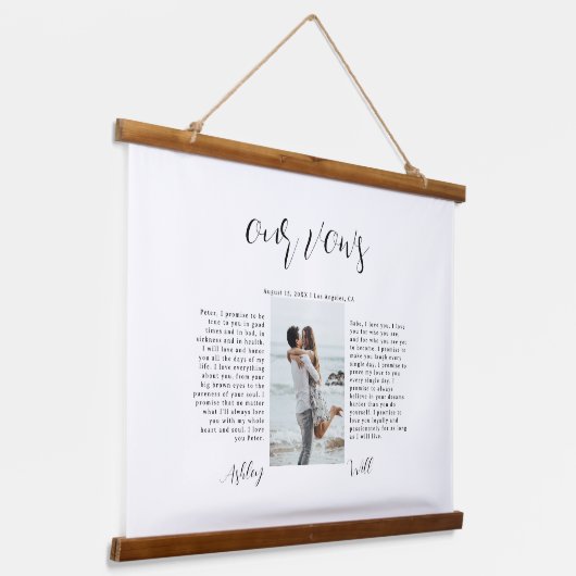 Kalligrafie Foto Seine und ihre Ehegatten Wandteppich Mit Holzrahmen (Gewinkelt)
