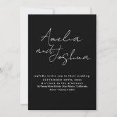 Kalligrafie-FotoCollage mit QR-Code in Einladung (Vorderseite)