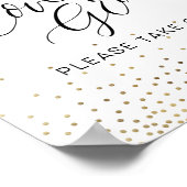 Kalligrafie "Gelassen Liebe wachsen" Bitte nehmen  Poster (Ecke)