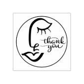 Kalligrafie-Gesicht Danke, Briefmarke der Holzkuns Gummistempel (Prägung)