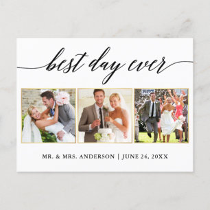 Kalligrafie Goldene Hochzeit 3 Foto Bester Tag All Postkarte