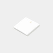 Kalligrafie Goldfarbene Monogramm Moderne Minimali Post-it Klebezettel (angewinkelt)