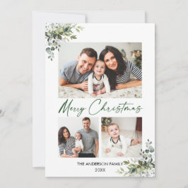 Kalligrafie Grüne Farbe Weihnachtsgrün 3 Foto Feiertagskarte