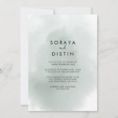 Kalligrafie - Grüne Rückseite und Vorderseite - fe Einladung (Vorderseite)