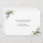 Kalligrafie Grüne Tinte Script Grüne Weihnachten (Rückseite)