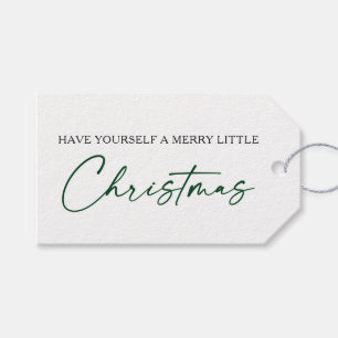 Kalligrafie Grüner Tintenpen Minimalistische Weih Geschenkanhänger