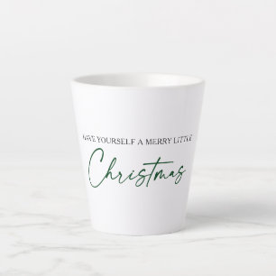 Kalligrafie Grüner Tintenpen Minimalistische Weihn Milchtasse