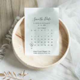 Kalligrafie Grüner Weißkalender Save the Date