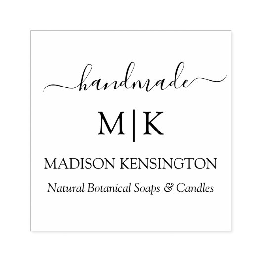 Kalligrafie-handmade Monogram oder Logo-Logo-Label Gummistempel (Prägung)
