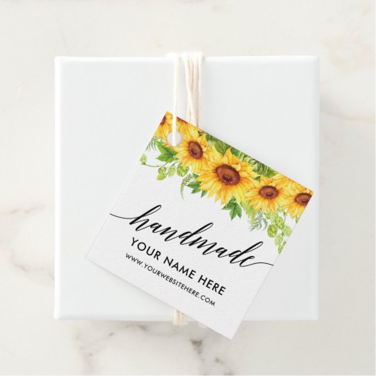 Kalligrafie Handmade Sunflowers Handmade Geschenkanhänger (Beispiel)