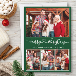 Kalligrafie Herz 4 Foto Frohe Weihnachten Grün