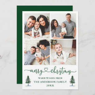 Kalligrafie Herz 4 Foto Wasserfarben Pinien Feiertagskarte