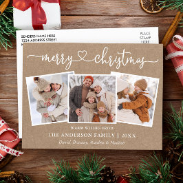 Kalligrafie Herz Christmas Kraft 3 Foto Postkarte