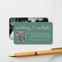 Kalligrafie Herz Eukalyptus Green Wedding Web QR