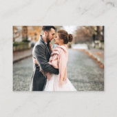 Kalligrafie Herz Foto Hochzeit Dusty Rose QR UAWG Begleitkarte (Rückseite)