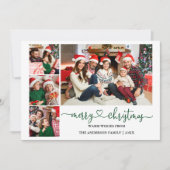 Kalligrafie Herz Grün Weihnachten 4 Fotos (Vorderseite)