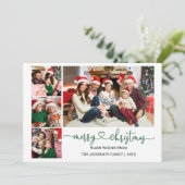 Kalligrafie Herz Grün Weihnachten 4 Fotos (Stehend Vorderseite)