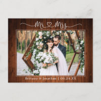 Kalligrafie-Herz Herr Frau Hochzeit Holz Danke