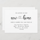 Kalligrafie Herz Neue Zuhause-Bewegung Ankündigung (Vorne/Hinten)