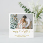 Kalligrafie Herz Skript Weihnachten Gold Platz (Stehend Vorderseite)