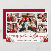 Kalligrafie Herz Weihnachten Poinsettia 5 Foto