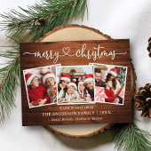 Kalligrafie Herz Weihnachtswald 3 Foto Postkarte