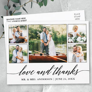 Kalligrafie-Hochzeit 5 Foto Liebe und Dankbarkeit Postkarte