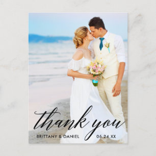 Kalligrafie-Hochzeit-Braut-Br%C3%A4utigam-Foto-Dan Postkarte