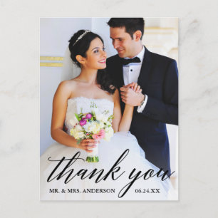 Kalligrafie-Hochzeit-Braut-Br%C3%A4utigam-Foto-Dan Postkarte