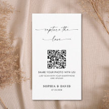 Kalligrafie Hochzeit erfassen den QR-Code der Lieb