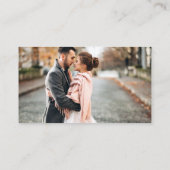 Kalligrafie Hochzeitdetails QR Foto Dusty Rose Begleitkarte (Rückseite)