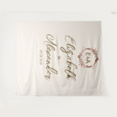 Kalligrafie-Hochzeitshintergrund Wandteppich (Vorderseite (Horizontal))