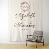 Kalligrafie-Hochzeitshintergrund Wandteppich (Beispiel)