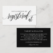 Kalligrafie-Hochzeitsregister-Karten-Inserts - Sch Begleitkarte (Vorne/Hinten)