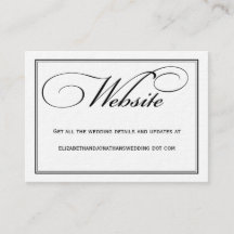 Kalligrafie-Hochzeitswebsite-Informationskarte