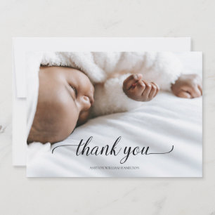 Kalligrafie Ihres Fotos Neue Babyparty Dankeschön Dankeskarte