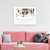 Kalligrafie immer und für immer HochzeitfotoCollag Leinwanddruck (Insitu (Wohnzimmer))