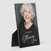 Kalligrafie in liebevoller Erinnerung Andenkenfoto Fotoplatte (Seite)