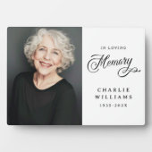 Kalligrafie in liebevoller Erinnerung Beerdigung w Fotoplatte (Vorderseite)