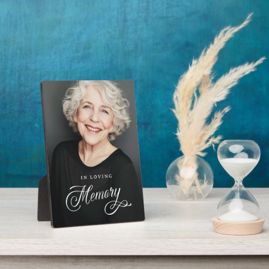 Kalligrafie in liebevoller Erinnerung Erinnerungsf Fotoplatte (Seite)