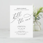 Kalligrafie ist noch immer die einmalige Wetterneu Einladung (Stehend Vorderseite)