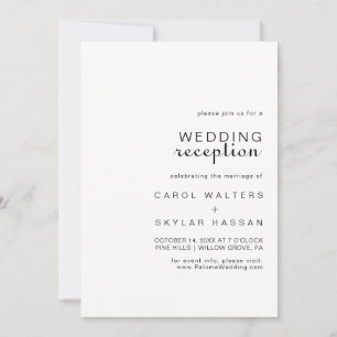 Kalligrafie Klassische Minimalistische Hochzeitemp Einladung