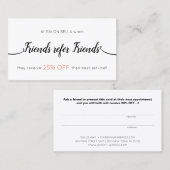 Kalligrafie-Kundenkommunikation Empfehlungskarte (Vorne/Hinten)