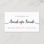 Kalligrafie-Kundenkommunikation Empfehlungskarte (Vorderseite)