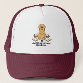 Kalligrafie Kunstvoller Golden Retriever Hund Schr Truckerkappe