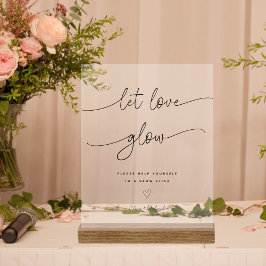 Kalligrafie Lasse Liebe Glühen Hochzeitsglanz-Zeck Acrylschild