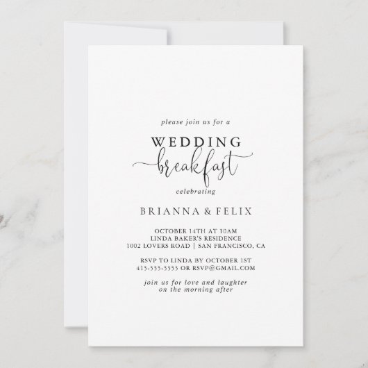 Kalligrafie-Liebe Extravagantes Script-Wedding-Frü Einladung (Vorderseite)