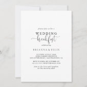 Kalligrafie-Liebe-Fancy-Script-Hochzeitsfrühstück Einladung (Vorderseite)
