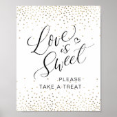 Kalligrafie "Liebe ist süß" Bitte nehmen Sie eine Poster (Vorne)